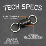 Snap Release non-magnetic Quick Release keychain | PocketPro